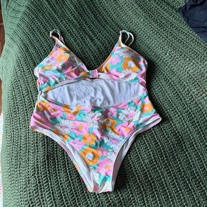 Floral Cutout Swimsuit